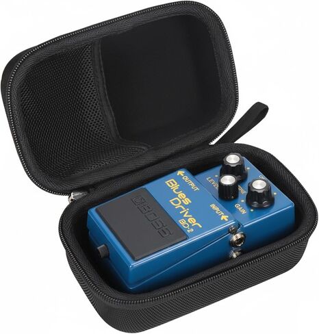 حافظة لدواسات التأثيرات ذات الحجم القياسي من Boss، حقيبة متوافقة مع Boss DS-1/BOSS TU-3/CH-1/CS-3/NS-2 دواسة موالف لونية - صندوق تخزين صلب لحمل السفر (أسود) in Saudi Arabia