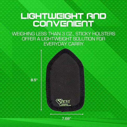 وسادات مريحة لحافظات كيديكس للرجال والنساء - بطانة إسفنجية للحافظة - داخل حزام الخصر أو حمل الجيب - تتضمن 6 نقاط لاصقة - مقاس صغير، أسود in Kuwait