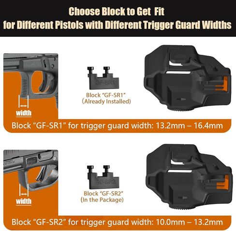 WARRIORLAND Universal OWB Paddle Holster w/Optic Cut, Fits Glock 19/26/ 43X, FN Reflex, M&P Shield Plus, Springfield Hellcat/Hellcat Pro, Taurus G3C & 40+ Compact/Subcompact Pistols (Right Hand) in Saudi Arabia
