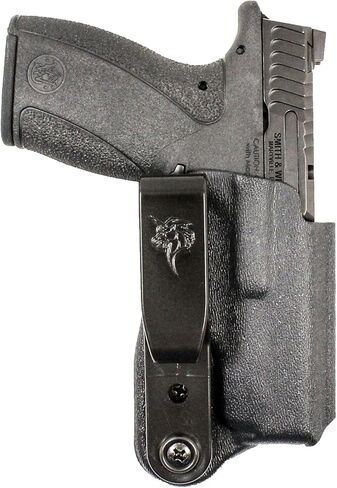 حافظة DeSantis Slim-Tuk IWB - Kydex Holster IWB، حمل مخفي للرجال والنساء، متوافق مع S&W Bodyguard 2.0 - يمكن استخدامه بكلتا اليدين، أسود in Kuwait