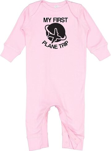 inktastic My First Plane Trip Airplane Baby Romper Coveralls in Saudi Arabia