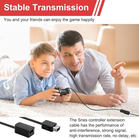 2pcs NES Classic Extension Cable Compatible with Super Nintendo SNES Classic Edition Controller (2017)/Mini NES Classic Edition (2016)/Wii/Wii U Controller (6ft) in Saudi Arabia