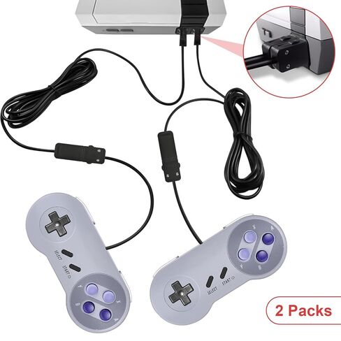 2pcs NES Classic Extension Cable Compatible with Super Nintendo SNES Classic Edition Controller (2017)/Mini NES Classic Edition (2016)/Wii/Wii U Controller (6ft) in Saudi Arabia