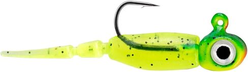 Northland Tackle Rigged Tungsten Pin Fry Ice Fishing Jig with Minnow Fry Body, 2 Pre-Rigged Jig Heads & 3 Extra Ice Fishing Plastics, Tungsten Jig Heads for Panfish, 1/16 Oz, Tiger Beetle in Saudi Arabia