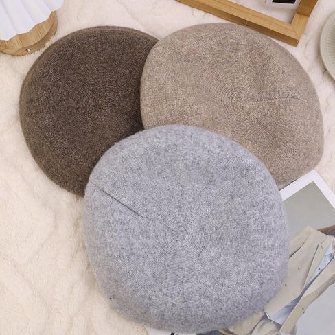Women's Autumn Winter Warm Elegant Beret Fashion Versatile Knitted Japanese Artist Hat Cold Resistant British Style Hat in Saudi Arabia