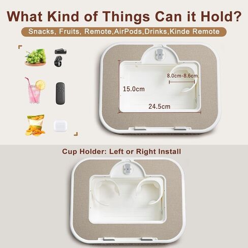Tablet Pillow Stand,Phone Holder for Bed,Laptop Lap Desk with Snack Bowl,360° Rotating Clip Compatible with 4.7-13" iPad/Kindle/Phone,11-15" Laptop,Hands-Free Reading and Relaxation on Bed(Khaki) in Saudi Arabia