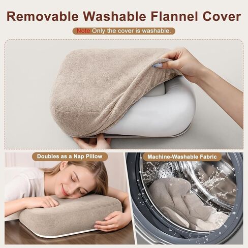 Tablet Pillow Stand,Phone Holder for Bed,Laptop Lap Desk with Snack Bowl,360° Rotating Clip Compatible with 4.7-13" iPad/Kindle/Phone,11-15" Laptop,Hands-Free Reading and Relaxation on Bed(Khaki) in Saudi Arabia