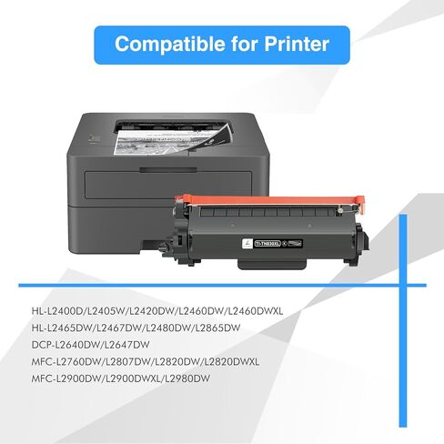 TN830 Toner for Brother Printer HL-L2460DW MFC-L2820DW DCP-L2640DW Replacement for Brother TN830XL TN-830 TN830 XL/V/R TN 830 XL Toner Cartridge with HL-L2405W HL-L2420DW Printer High Yield (2 Black) in Saudi Arabia
