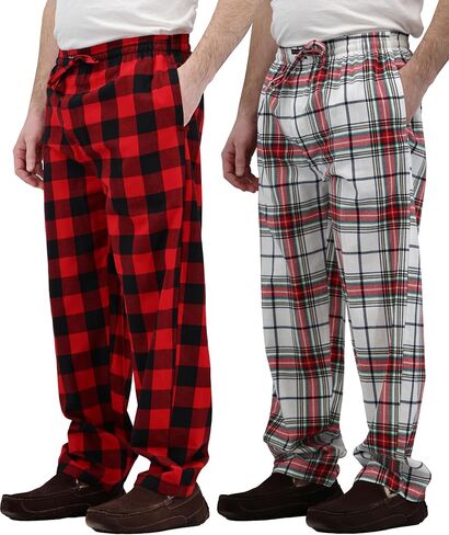 Andrew Scott Men's Lounge Pants | 100% Cotton | Lightweight, Ultra-Soft PJ Bottoms | Drawstring Pockets | Multi Packs in Saudi Arabia