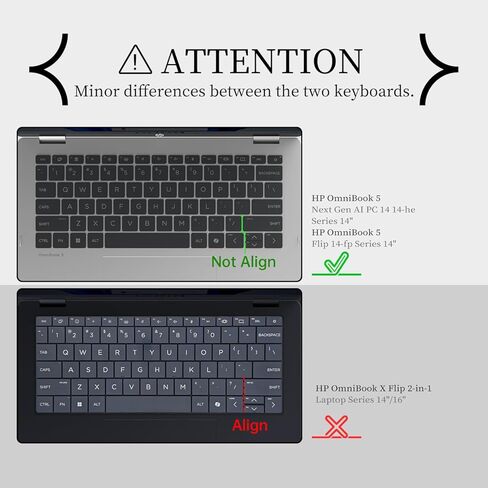 Keyboard Cover Skin for 14" HP OmniBook 5 Flip 14-fp0000 14-fp0057nr / OmniBook 5 AI PC 14-he0099nr 14-he0017nr / OmniBook Laptop 14-fe1048nr(Not for OmniBook X Flip 14-fm 14-fk 16-ar)-Clear in Saudi Arabia