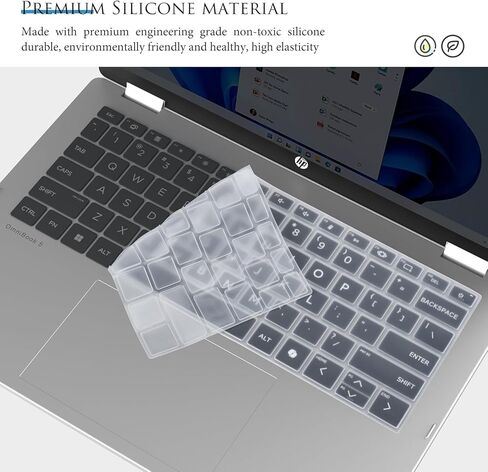 Keyboard Cover Skin for 14" HP OmniBook 5 Flip 14-fp0000 14-fp0057nr / OmniBook 5 AI PC 14-he0099nr 14-he0017nr / OmniBook Laptop 14-fe1048nr(Not for OmniBook X Flip 14-fm 14-fk 16-ar)-Clear in Saudi Arabia