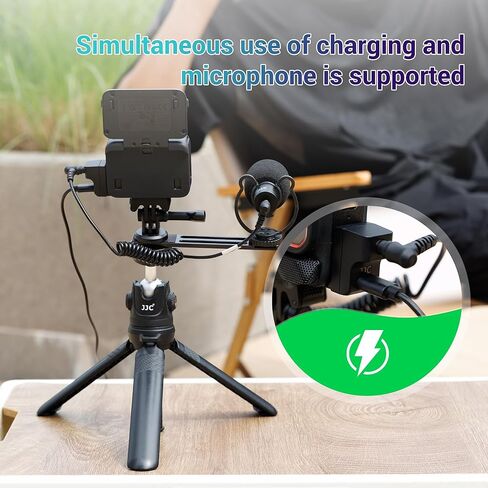 محول ميكروفون JJC متوافق مع ملحقات Insta360 Ace Pro 2 & Ace Pro، ملحقات تسجيل الدخول لمحول الصوت الخارجي من النوع C و3.5 مم لكاميرا AcePro 2 in Kuwait
