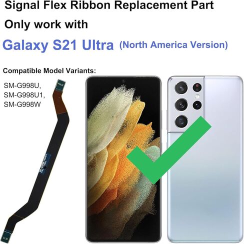 قطعة إصلاح بديلة لشريط الكابل المرن لجهاز Galaxy S21 Ultra Signal، متوافق مع S21 Ultra 5G SM-G998U، مع مجموعة أدوات وتعليمات in Kuwait