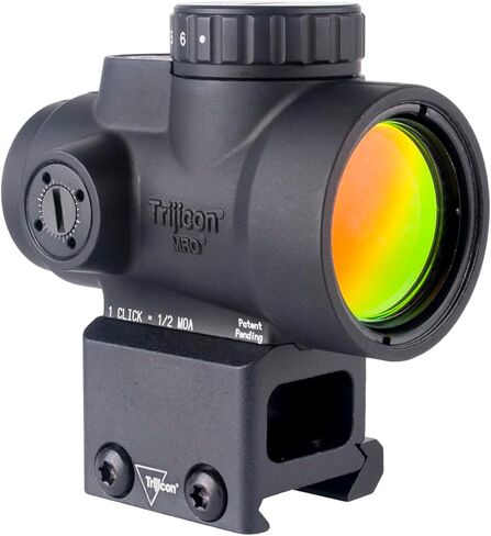 Trijicon MRO® SD 1x25 Green Dot Sight مع LED قابل للتعديل 2.0 MOA Green Dot؛ حامل الشاهد السفلي 1/3 (AC32069) in Saudi Arabia