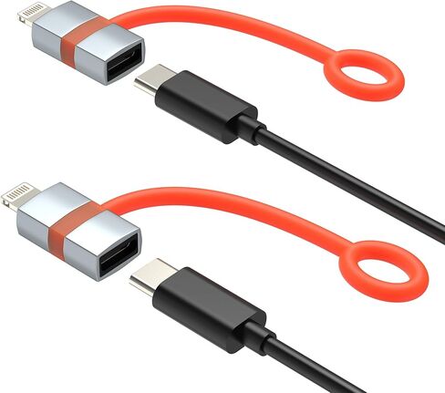 USB C to Lightning Adapter (2Pack) for iPhone 14 13 12 Pro Max Cable for Apple Type C Female Lighting Male Converter Adaptor Charger Adaptador Charging Connector for Ipad Tipo C Lightening Phone Fast in Saudi Arabia