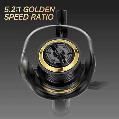 HAUT TON Battle Carp Fishing Reel, 4+1 BB Carbon Fiber Drag Spinning Reels for Saltwater Freshwater Fishing, 26.5 Lbs Powerful Max Drag Baitfeeder Fishing Reels in Saudi Arabia