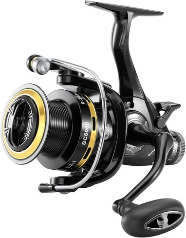 HAUT TON Battle Carp Fishing Reel, 4+1 BB Carbon Fiber Drag Spinning Reels for Saltwater Freshwater Fishing, 26.5 Lbs Powerful Max Drag Baitfeeder Fishing Reels in Saudi Arabia