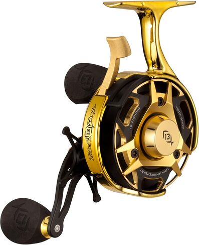 13 Fishing - Freefall Carbon - Inline Ice Fishing Reels - 10th Anniversary TrickShop Edition - 2.5:1 Gear Ratio in Saudi Arabia