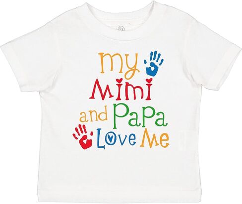 تي شيرت Inktastic Mimi and Papa Love Me للأطفال الصغار in Kuwait