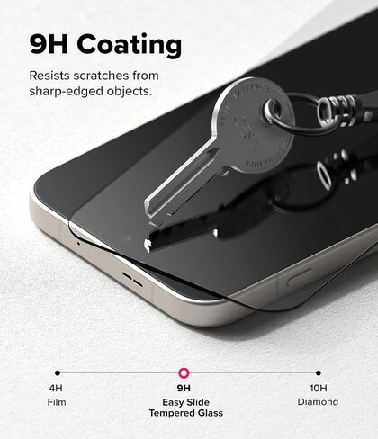 زجاج مقسى سهل الانزلاق من Ringke لهاتف OnePlus 15 واقي شاشة [سهل التركيب للغاية] جراب صديق للكسر وصلابة ممتازة 9H - عبوتان in Saudi Arabia