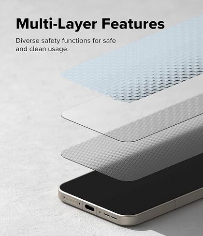 زجاج مقسى سهل الانزلاق من Ringke لهاتف OnePlus 15 واقي شاشة [سهل التركيب للغاية] جراب صديق للكسر وصلابة ممتازة 9H - عبوتان in Saudi Arabia