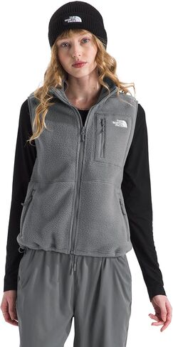 The North Face Women's Yumiori Vest - Lightweight Fleece Zip Up with Stretch Fabric, Inner Cinch Cord & Secure Zip Pockets, Frost Grey, Large in Saudi Arabia