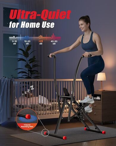 AL01 Stair Stepper, Foldable Steppers for Exercise at Home, Full-Body Cardio Workout Climber with Adjustable Pedals, Extended Step Range, 270LB Loading Capacity in Kuwait