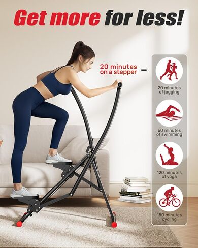AL01 Stair Stepper, Foldable Steppers for Exercise at Home, Full-Body Cardio Workout Climber with Adjustable Pedals, Extended Step Range, 270LB Loading Capacity in Kuwait