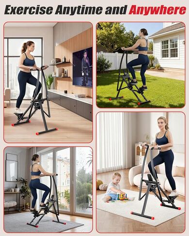 AL01 Stair Stepper, Foldable Steppers for Exercise at Home, Full-Body Cardio Workout Climber with Adjustable Pedals, Extended Step Range, 270LB Loading Capacity in Kuwait