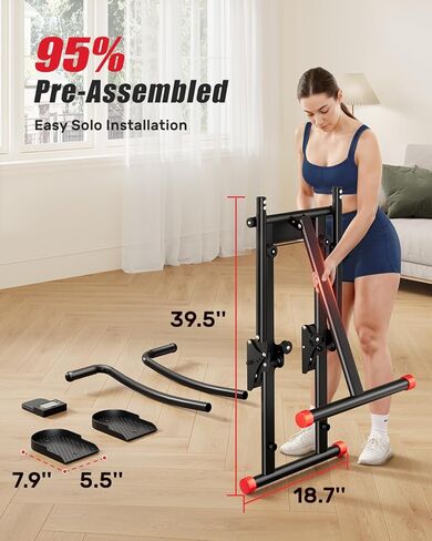 AL01 Stair Stepper, Foldable Steppers for Exercise at Home, Full-Body Cardio Workout Climber with Adjustable Pedals, Extended Step Range, 270LB Loading Capacity in Kuwait