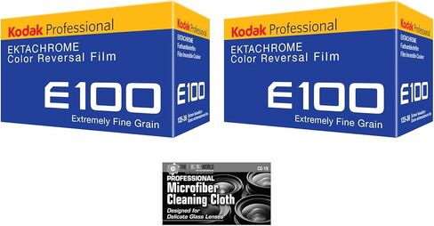 Kodak Professional Ektachrome E100 Color Transparency Film (35mm Roll Film, 36 Exposures) - 2-Pack with Cleaning Cloth in Saudi Arabia