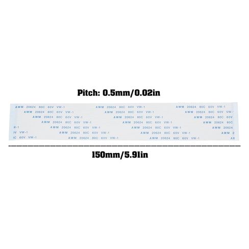 10 قطع FFC FPC 50 Pin Ribbon كابل مسطح 0.5 ملم لطابعة LCD ثلاثية الأبعاد كاميرا DVD TV صوت الكمبيوتر المحمول، 15 سم in Saudi Arabia