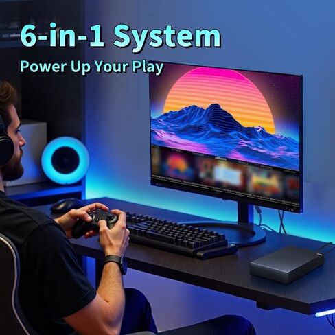 محرك الأقراص الصلبة Kinhank Retro Game سعة 4 تيرابايت مع أكثر من 75000 لعبة، وحدات تحكم ألعاب ريترو 6 في 1، متوافقة مع أكثر من 200 محاكي، قرص صلب محمول للألعاب متوافق مع Win 7/8/10/11 in Saudi Arabia