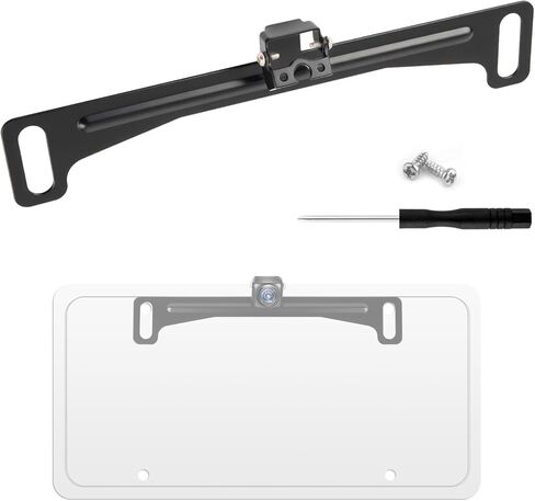 Back up Camera License Plate Mount,Backup Camera License Plate Mount Kit with Fixed Bracket & Screws & Screwdriver,Non-drilled Dash Cam Bracket for US Standard Licence Plates in Kuwait