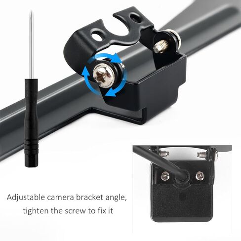 Back up Camera License Plate Mount,Backup Camera License Plate Mount Kit with Fixed Bracket & Screws & Screwdriver,Non-drilled Dash Cam Bracket for US Standard Licence Plates in Kuwait