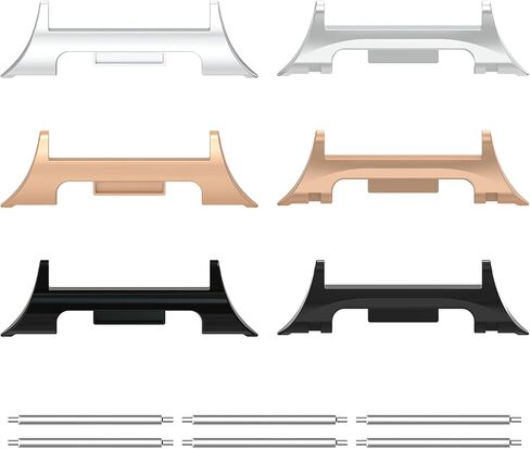 Simpeak 20mm Watch Band Connectors Compatible with Samsung Galaxy Watch 8 40mm 44mm/Watch 8 Classic 46mm, Band Adapter 20mm Stainless Steel Connection Compatible with Galaxy Watch 8, Black/Silver/Gold in Saudi Arabia