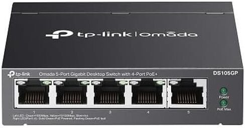TP Link 283061 محول Tp-link Ds105gp Omada 5 منافذ جيجابت لسطح المكتب مع 4 منافذ Poe + بيع بالتجزئة in Kuwait