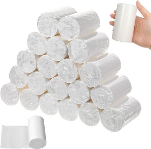 20 PCS Travel Toilet Paper Soft Compact Mini Toilet Paper Rolls Portable Individual Wrapped for Camping Hiking Outdoor Home RV in Saudi Arabia