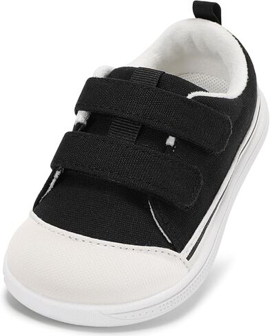 STQ Toddler Wide Toe Box Shoe Girl Boy Barefoot Hook and Loops Non-Slip Walking Baby Sneakers in Saudi Arabia