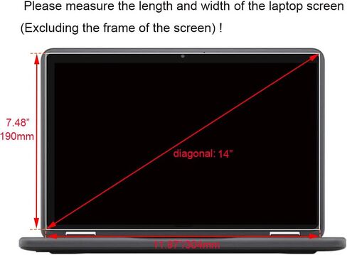 2 Pack 14" Anti Glare Screen Protector Compatible for HP OmniBook Ultra 14" 14-fe/fh/fd Series, OmniBook 5/7/X 14" 14-fp 14-he 14-fr 14-fm/fk Laptops with 16:10 Aspect (Dimension 11.97"L x 7.48"W) in Saudi Arabia