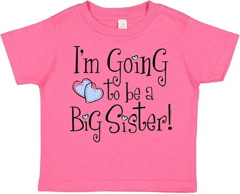 تي شيرت Inktastic Heart New Big Sister للأطفال الصغار in Kuwait