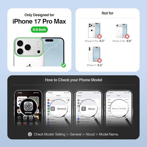 متوافق مع محفظة MagSafe iPhone 17 Pro Max مع حامل AirTag، 2 في 1 من جلد البولي يوريثان المغناطيسي القابل للفصل وحجب RFID وحامل بطاقات الائتمان وغطاء قلاب للرجال والنساء، بني in Saudi Arabia