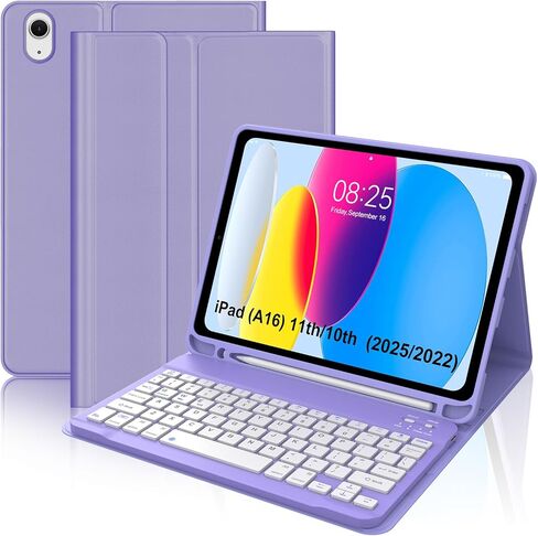 FOGARI for iPad A16 11th/10th Gen Case with Keyboard(2025/2022),Green in Kuwait