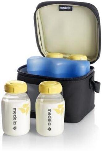 Medela Cooler Bag with 150 ml BPA-Free Bottles - Set of 4 Storage Bottles for expressing, Freezing and Storing Breast Milk, with a Storage Bag for Transporting Breast Milk in Saudi Arabia