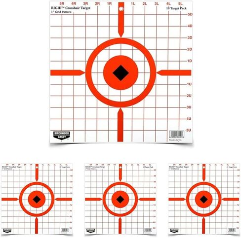 Birchwood Casey Rigid 12" High-Contrast Corrugated Paper Shooting Targets for Short or Long Range Target Use - 10 Targets in Saudi Arabia