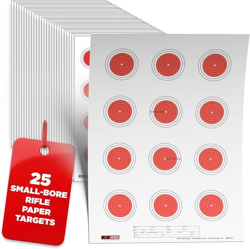 Red Dot Optics Style 10: بندقية صغيرة التجويف 50 قدمًا من EZ2C تستهدف مسدس الرماية الورقي وبنادق الأسلحة النارية عالية الوضوح مقاس 11 بوصة × 17 بوصة (25 قطعة) in Kuwait