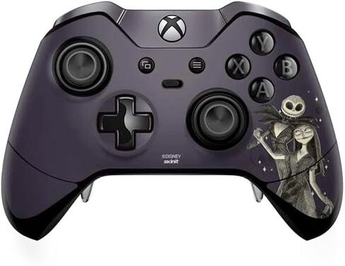 ملصق Skinit المخصص للألعاب متوافق مع وحدة تحكم Xbox One Elite - مرخص رسميًا من Disney The Nightmare Before Christmas Jack and Sally Art Design in Kuwait