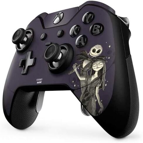 ملصق Skinit المخصص للألعاب متوافق مع وحدة تحكم Xbox One Elite - مرخص رسميًا من Disney The Nightmare Before Christmas Jack and Sally Art Design in Kuwait