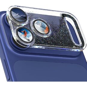 واقي كاميرا Surundo لهاتف iPhone 17 Pro Max، تصميم غطاء كاميرا لامع لامع، رمال متحركة سائلة متدفقة، [ليس من السهل السقوط] [امتصاص قوي] غطاء عدسة زجاجي مقوى 9H ملحقات أنيقة in Kuwait