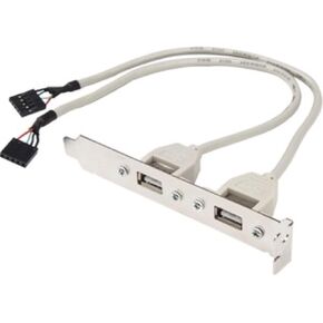 Rocstor Premium 8in 2 Port USB Type A Female Low Profile Slot Plate Adapter - 2 x USB Type A Female in Saudi Arabia